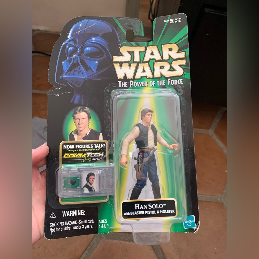Star Wars  The Power of the Force Han Solo ComTech figurine in package